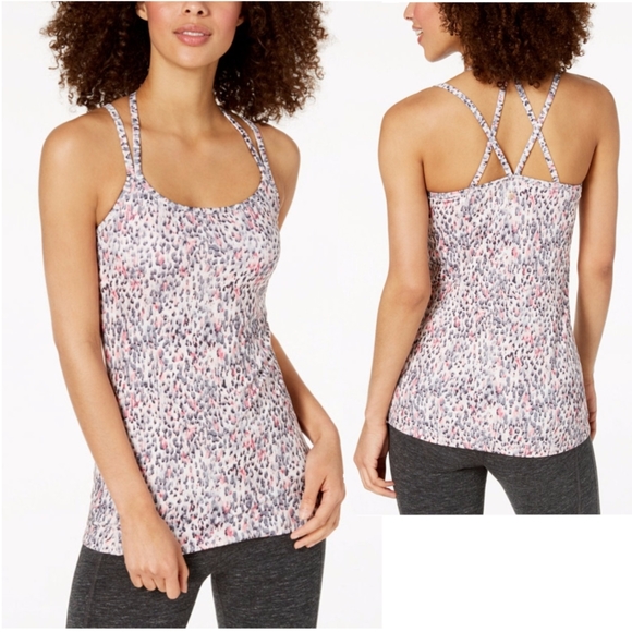 Gaiam Claire Print Matching Active Lana Bra Tank S & Whitney Capri Leggings MD - Picture 2 of 15